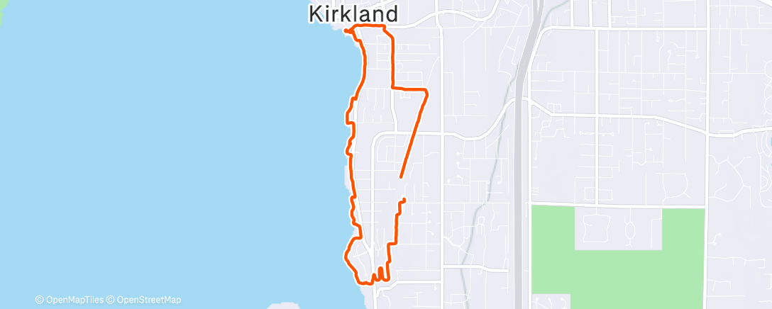 Map of the activity, Afternoon Run