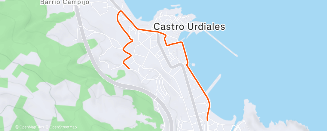 Map of the activity, Bicicleta por la mañana