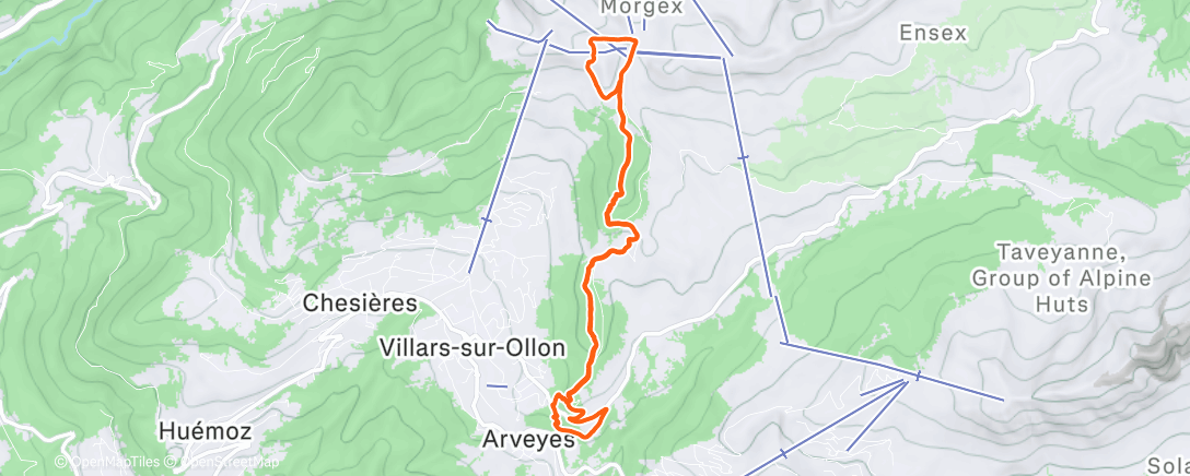 Map of the activity, Sortie avec Eve