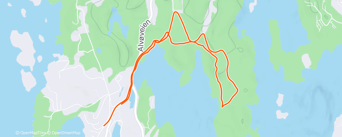 Map of the activity, Afternoon Run