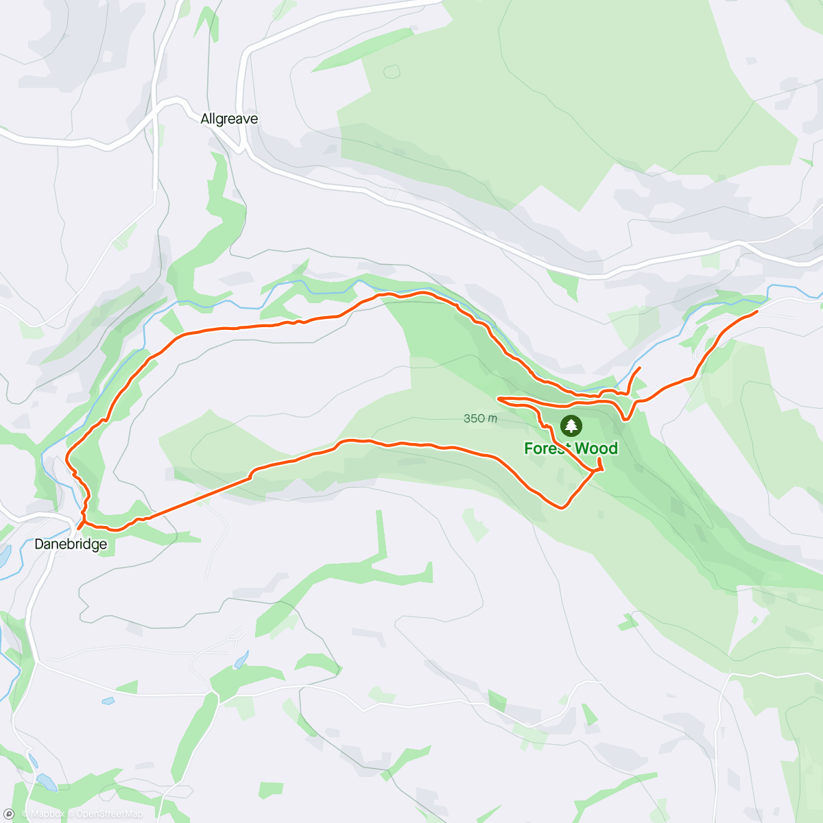 Map of the activity, Luds church at the Peak District.