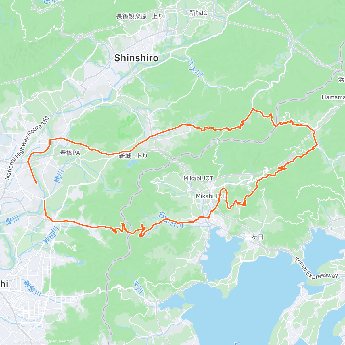 Map of the activity, 年の初めの奥山ライド