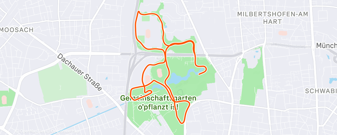 Map of the activity, Silvesterlauf München