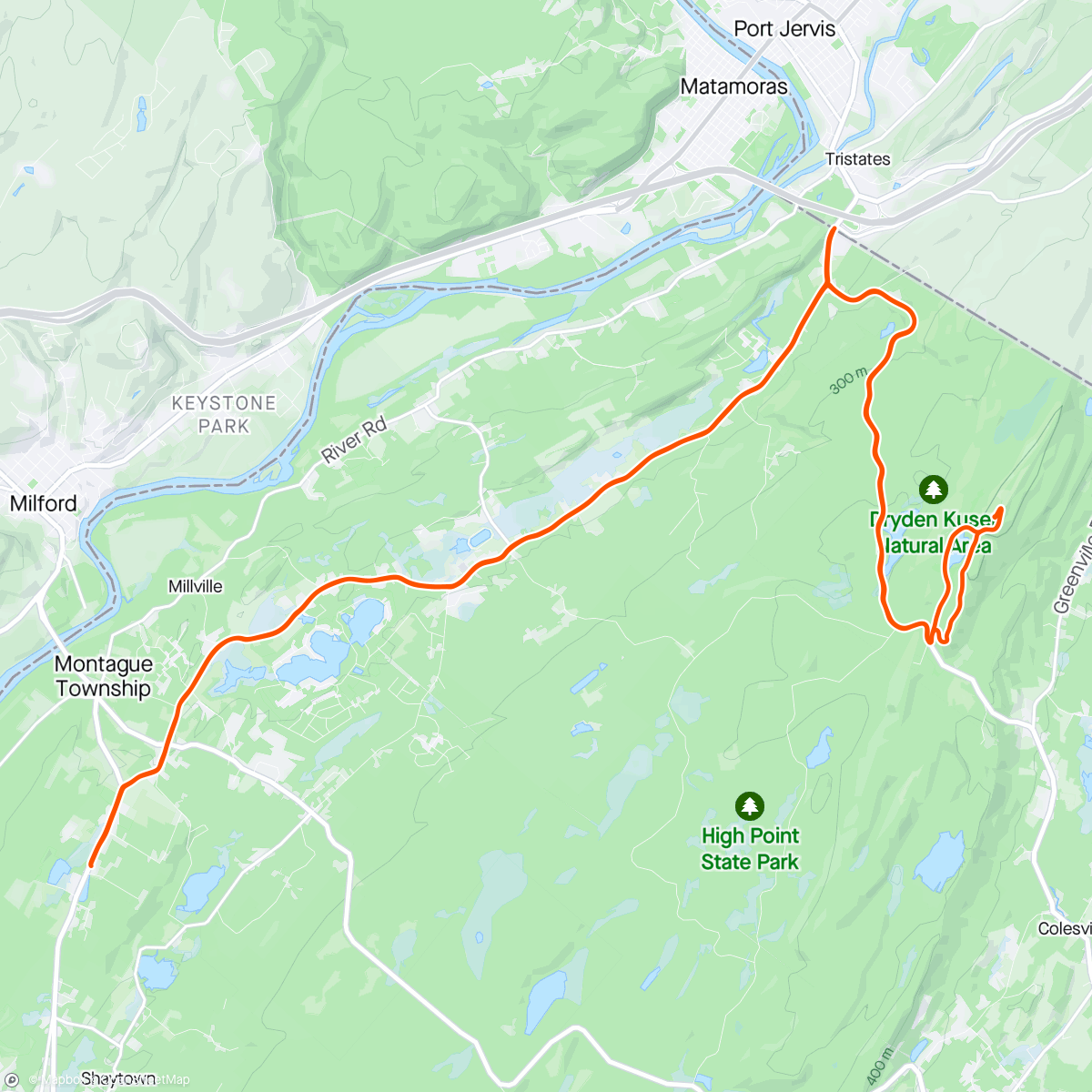 Карта физической активности (High Point Hill Climb Training)
