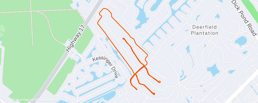 Map of the activity, Morning Run