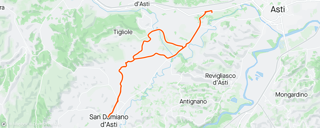 Map of the activity, Ciclo Asti