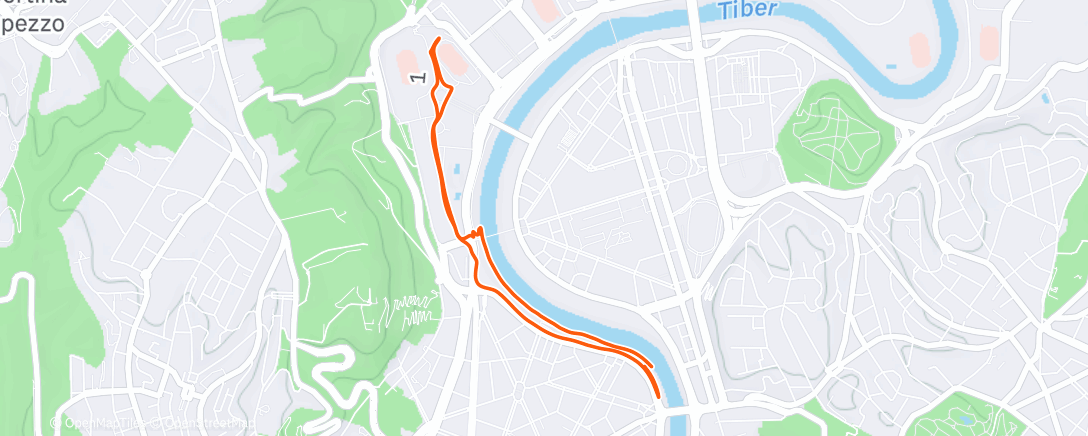 Map of the activity, Corsa pomeridiana