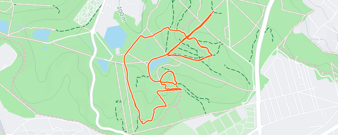 Map of the activity, Afternoon Trail Run