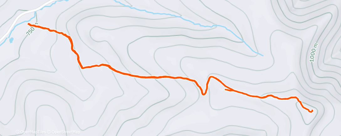Map of the activity, Testing out my new snow shoes on slide mountain