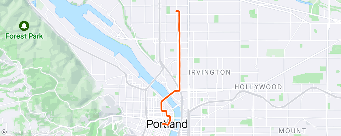 Mapa da atividade, Monday Evening Commute