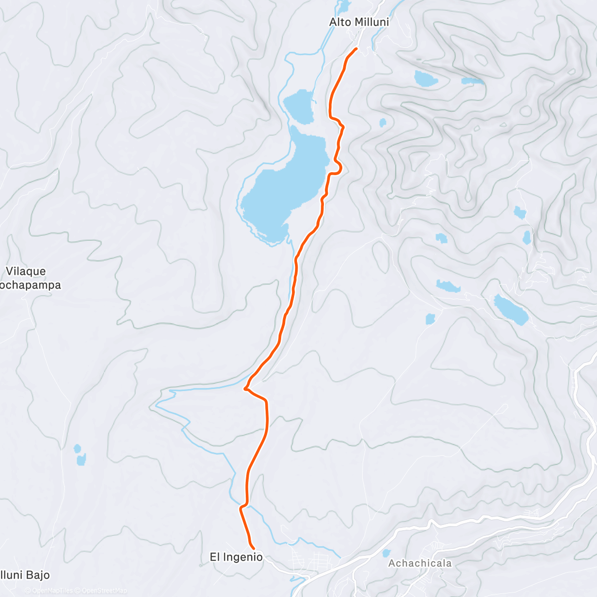 Карта физической активности (ROUVY - Alto Milluni | Bolivia)