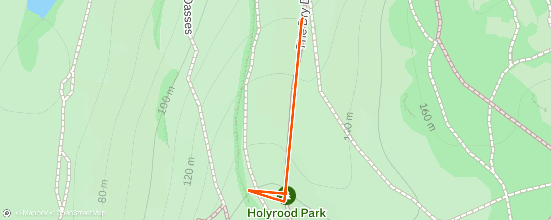Map of the activity, Evening Run