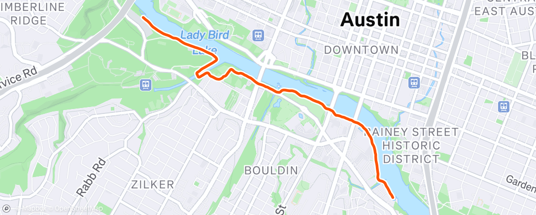 Map of the activity, Evening Run