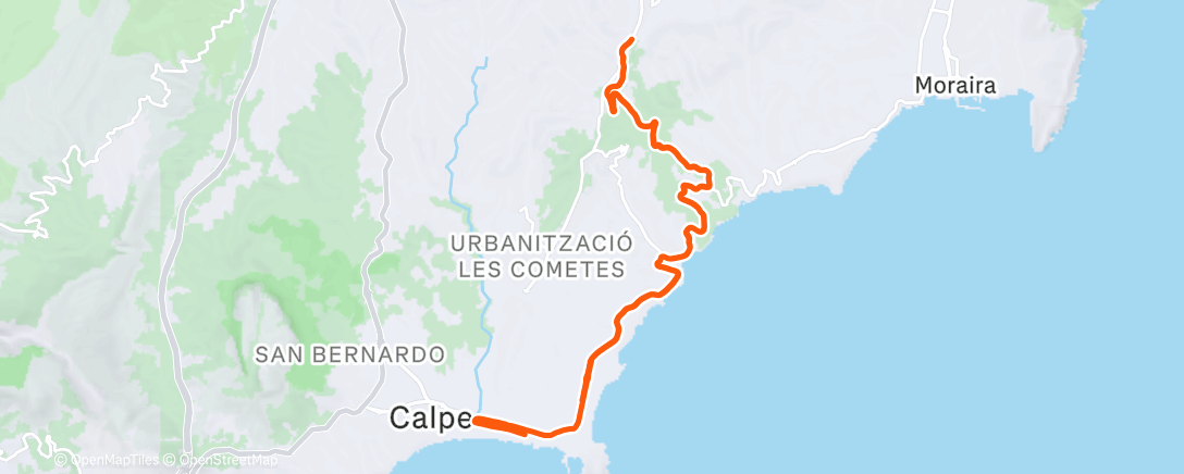 Map of the activity, Morning Ride
