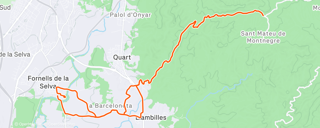Mapa de la actividad (Lunch Ride)