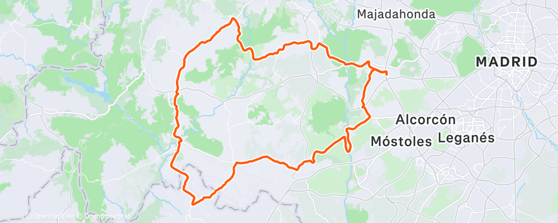 Map of the activity, Morning Ride