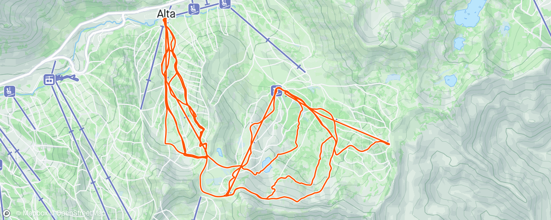 Map of the activity, Ski @ Alta