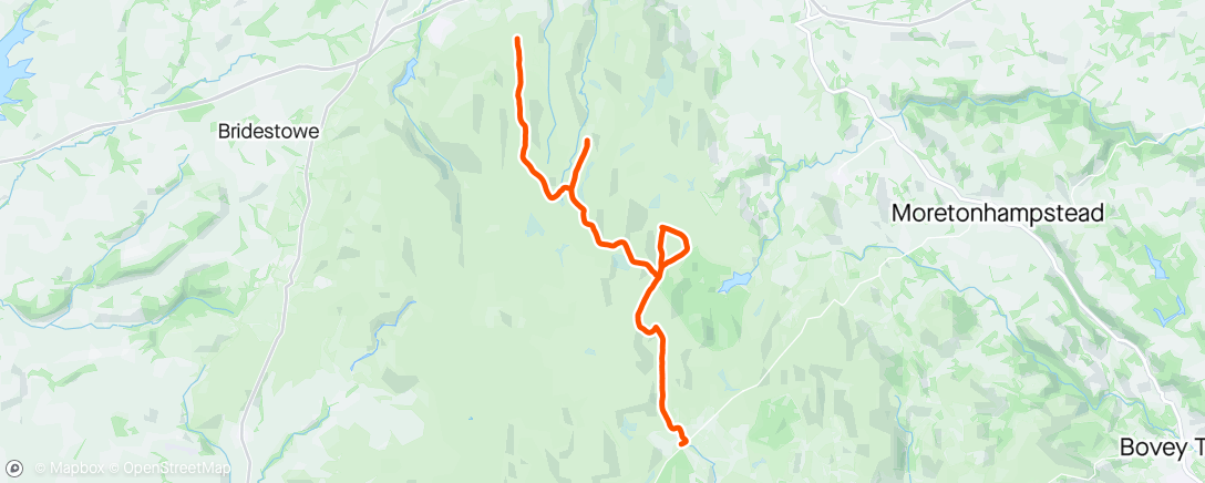Map of the activity, Ten Tors training with FRA