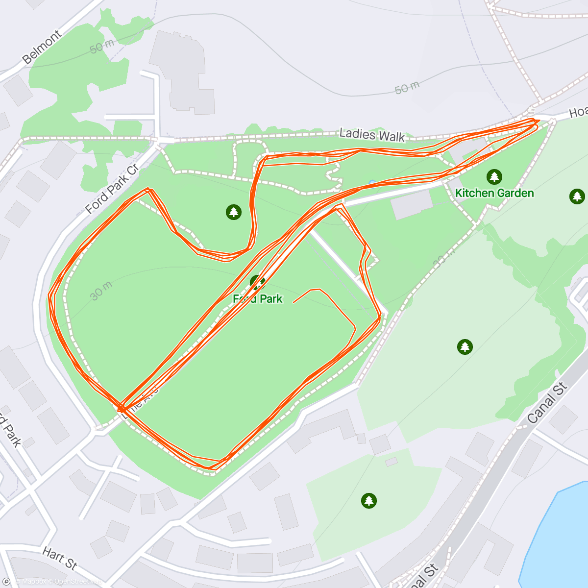 Map of the activity, 666th parkrun at Ford Ulverston & 233rd different event location