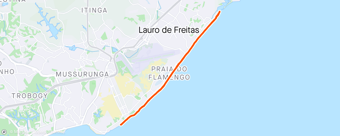 Map of the activity, Meia Maratona Stella Beach