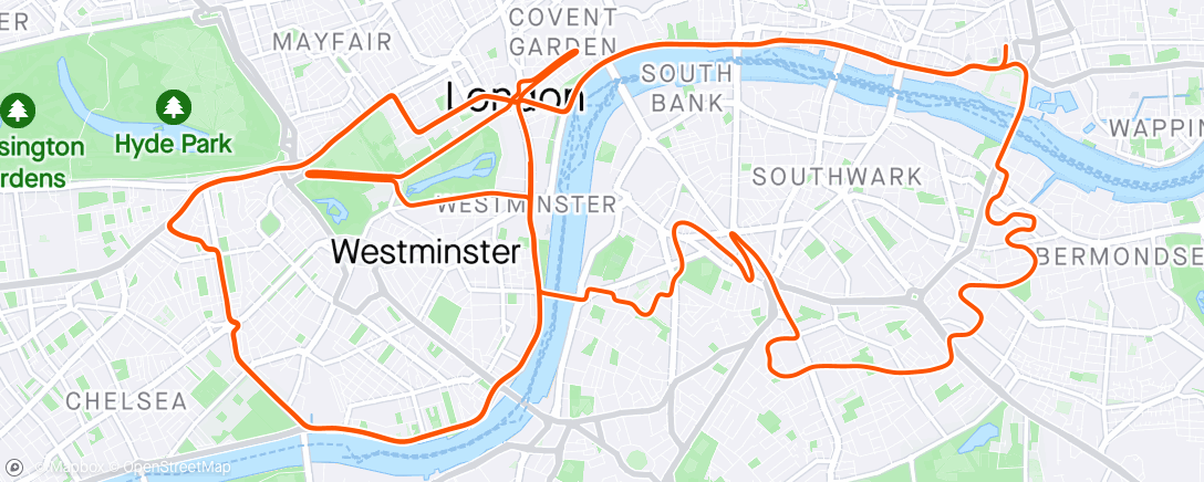 Map of the activity, Zwift - Race: Chasing Tour | Chasing Pink - Stage 4 (ITT) (A) on The London Pretzel in London