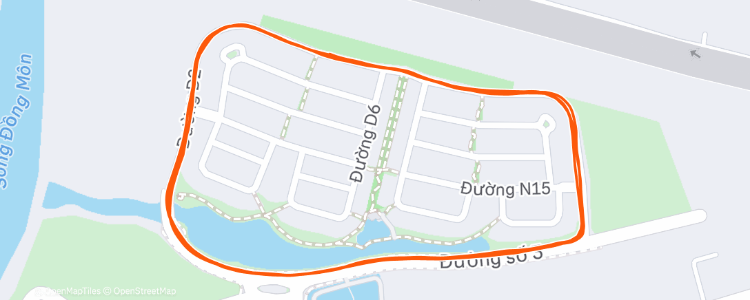 Map of the activity, Morning Run