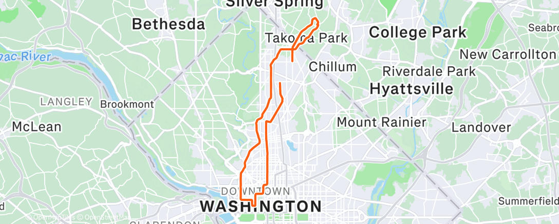 Map of the activity, Afternoon Ride
