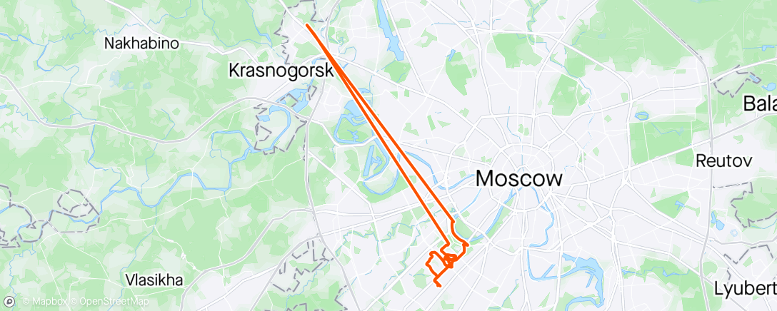Map of the activity, 20,5 км по 4:36