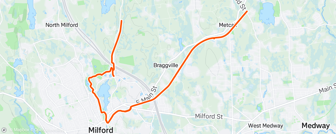 Map of the activity, Afternoon Ride