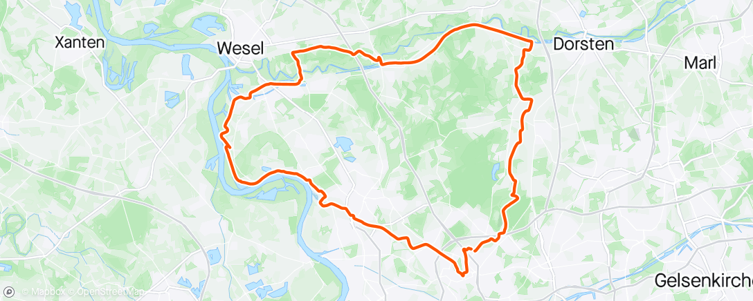 Map of the activity, Fahrt mit Frau am Morgen! Schöne Runde und am Ende ein Eis!