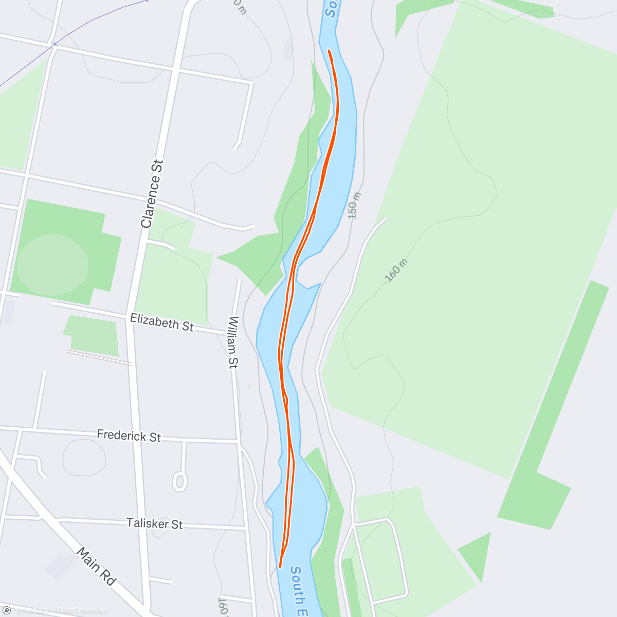 Mappa dell'attività Lunch Swim