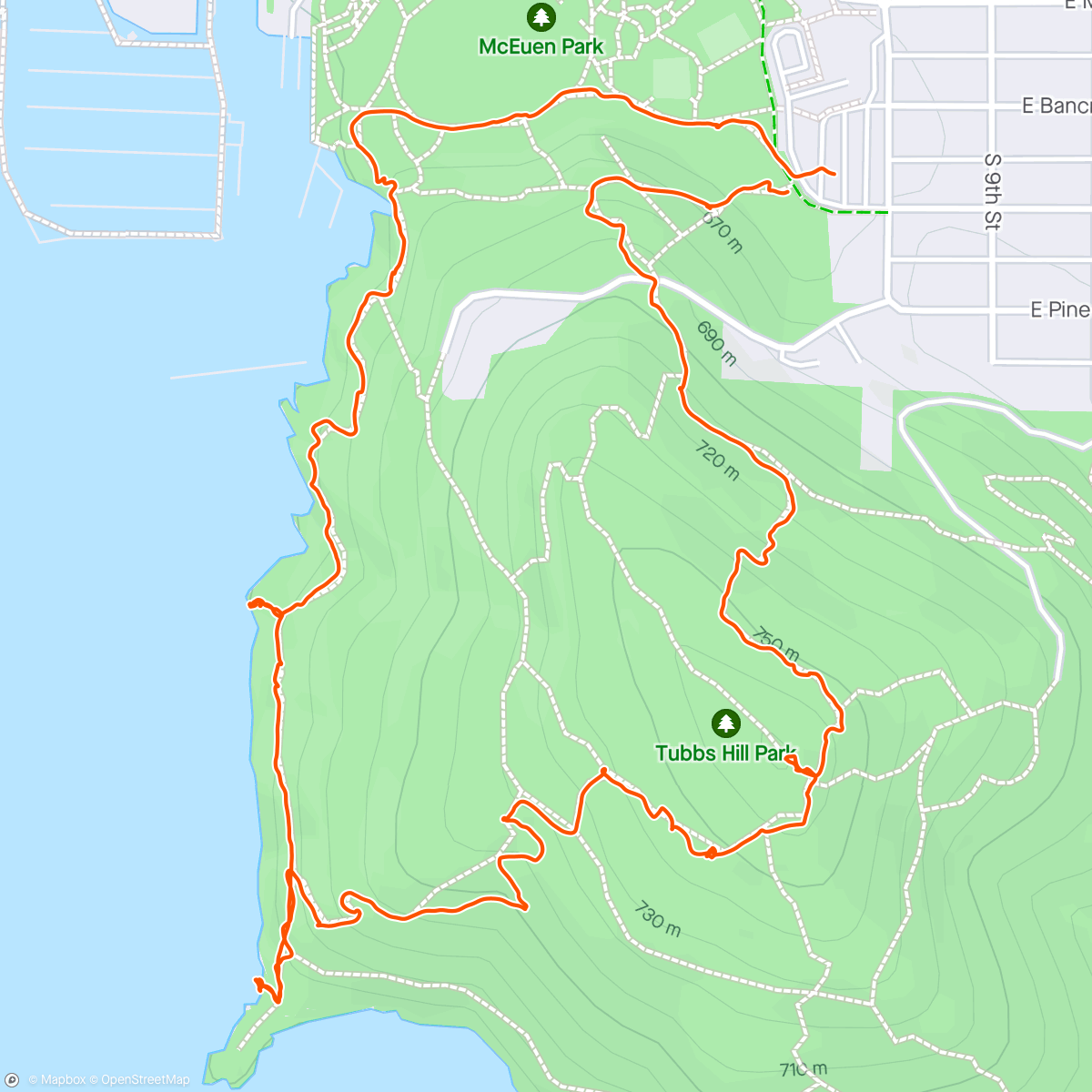 Map of the activity, Nature Walk