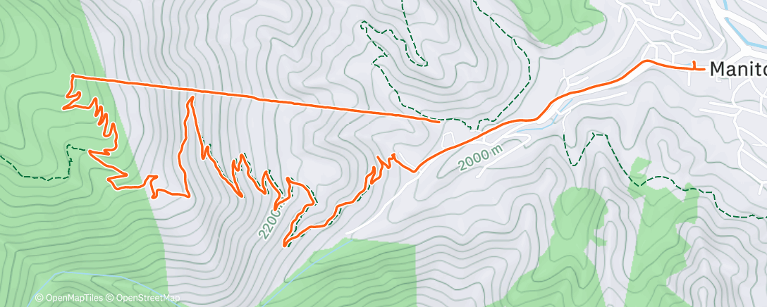 活动地图，Trail dans l'après-midi