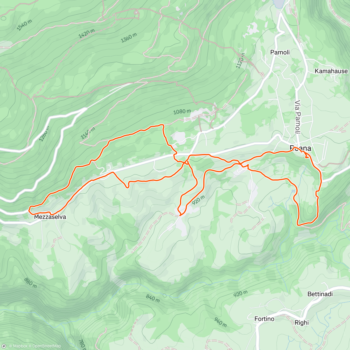 Map of the activity, Sessione di trail running mattutina
A martellar i sentieri dello scultore Martalar 😂🤣😅