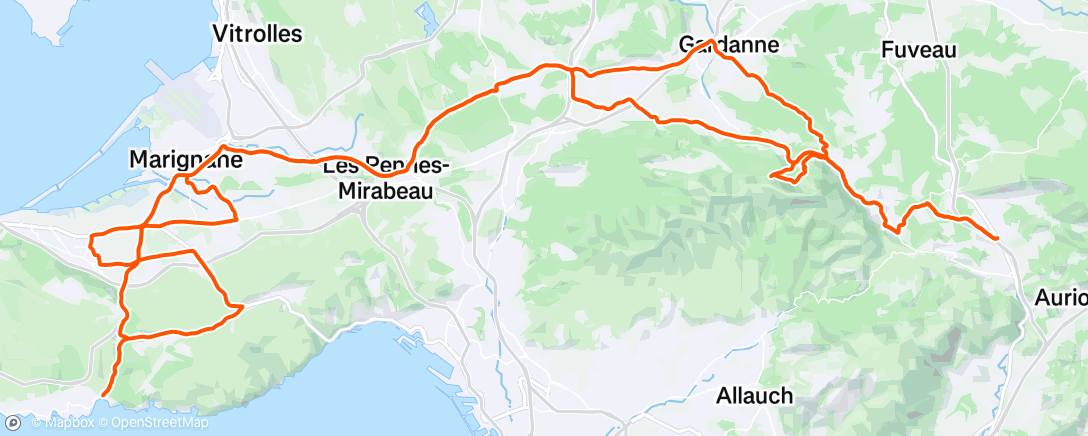 Map of the activity, Sortie vélo le matin