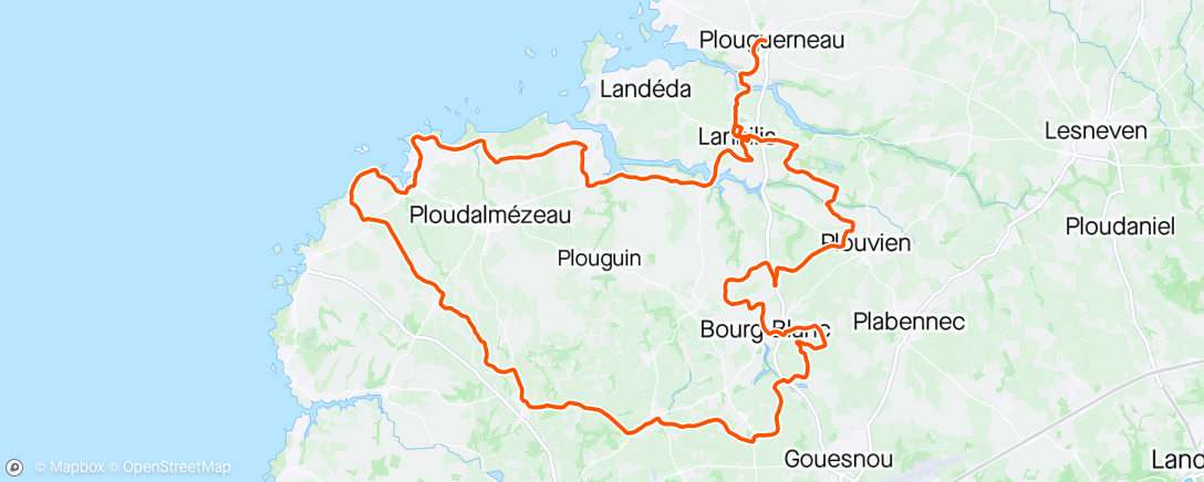 Map of the activity, ☁ Sortie vélo le matin
