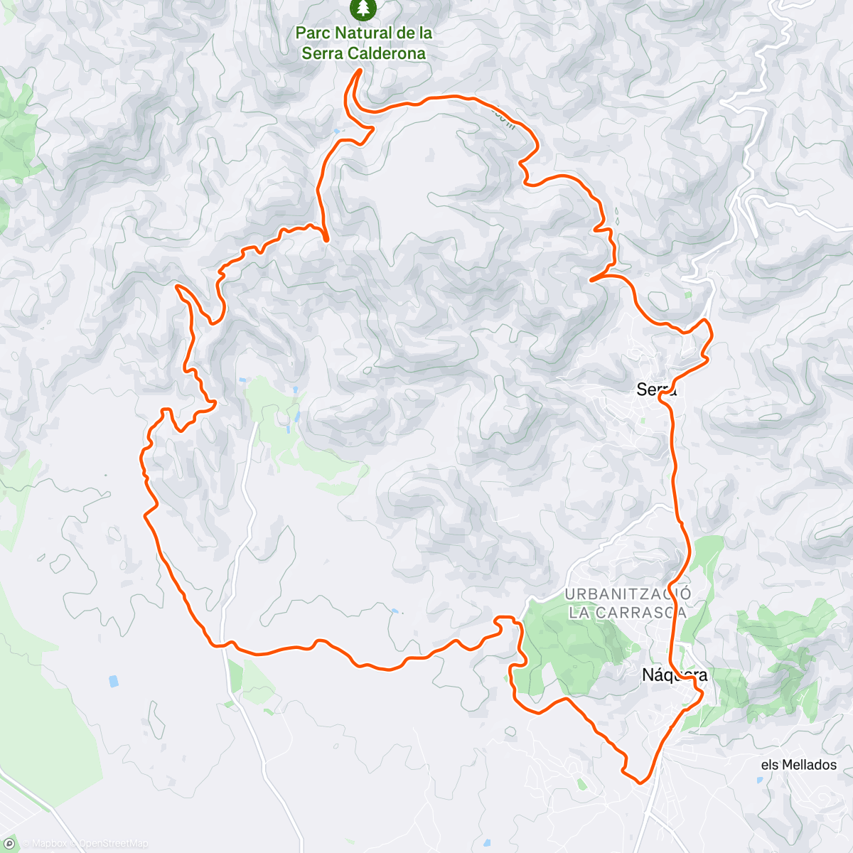 Map of the activity, Morning Mountain Bike Ride