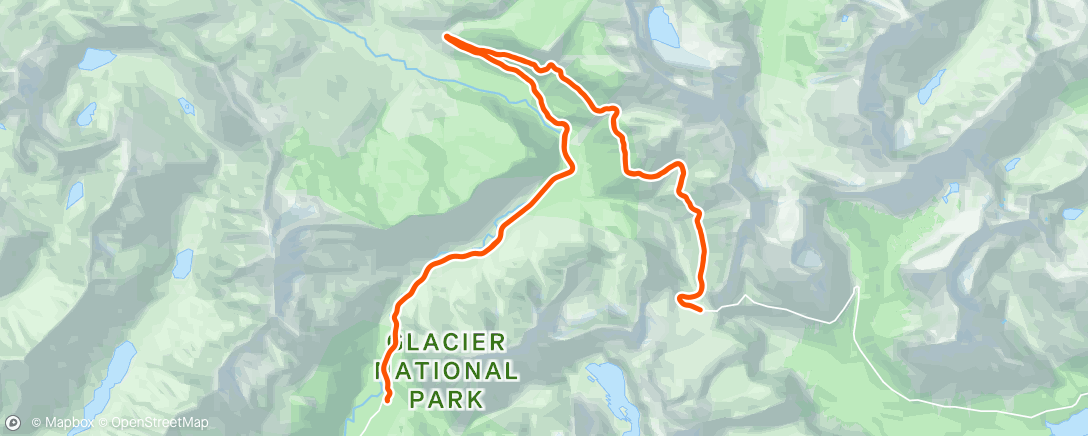 Map of the activity, Annual Logan Pass Ride