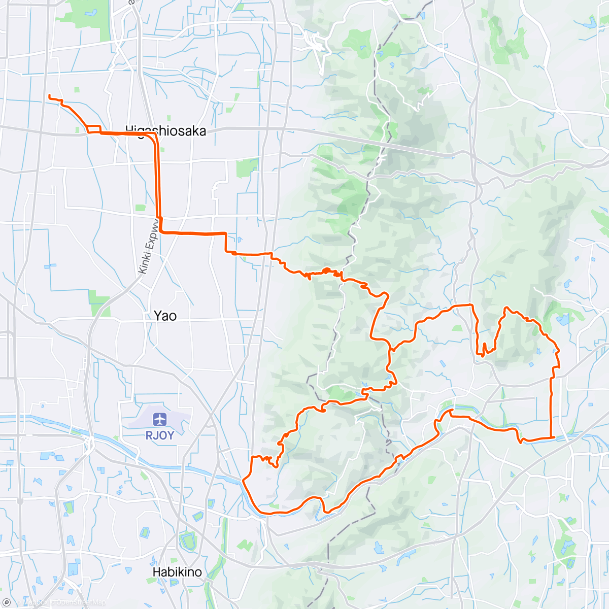 Map of the activity, Training Ride in Ikoma Mountain Stage⛰️