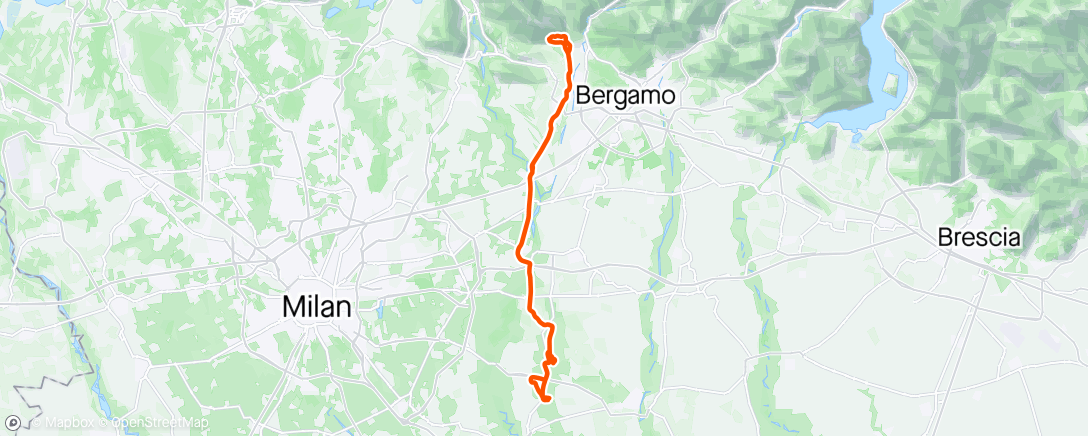 Map of the activity, Giro mattutino Albenza