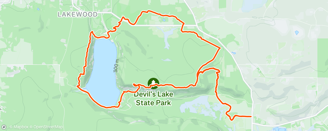 Map of the activity, Lunch Hike