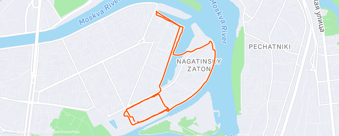 Map of the activity, Morning Run