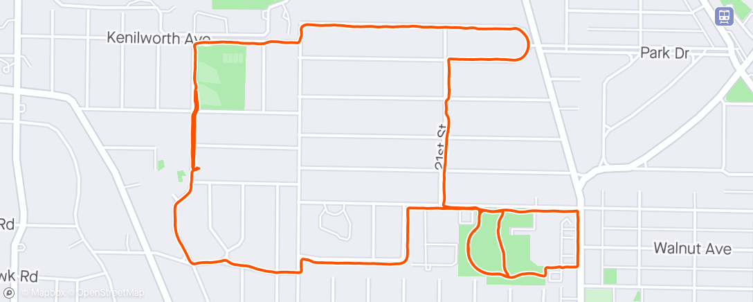 Map of the activity, Jogging stroller