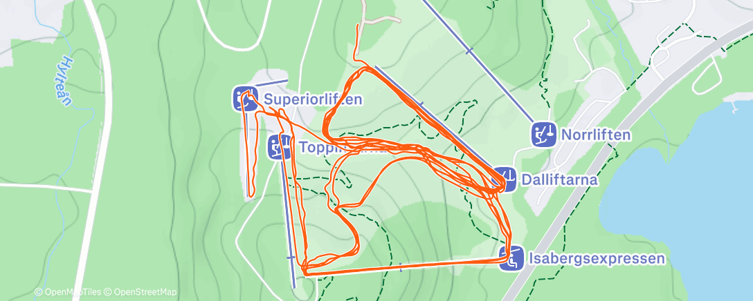 Map of the activity, Lunch Alpine Ski