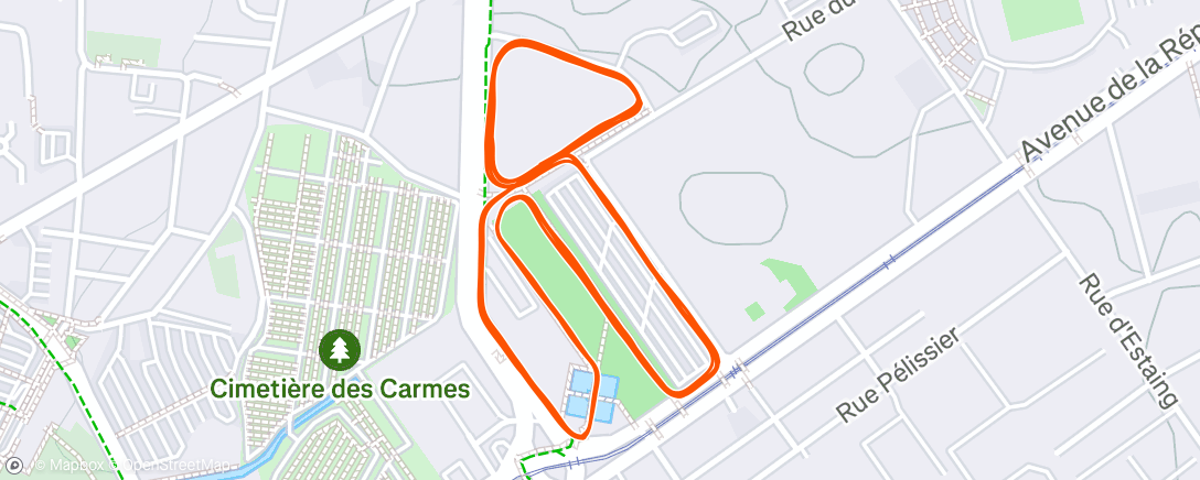 Map of the activity, After foot 2x15’ en contrôle R:4’