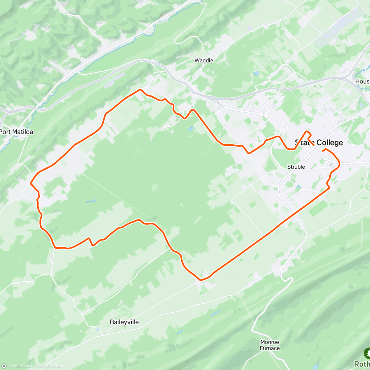 Map of the activity, Llamageddon