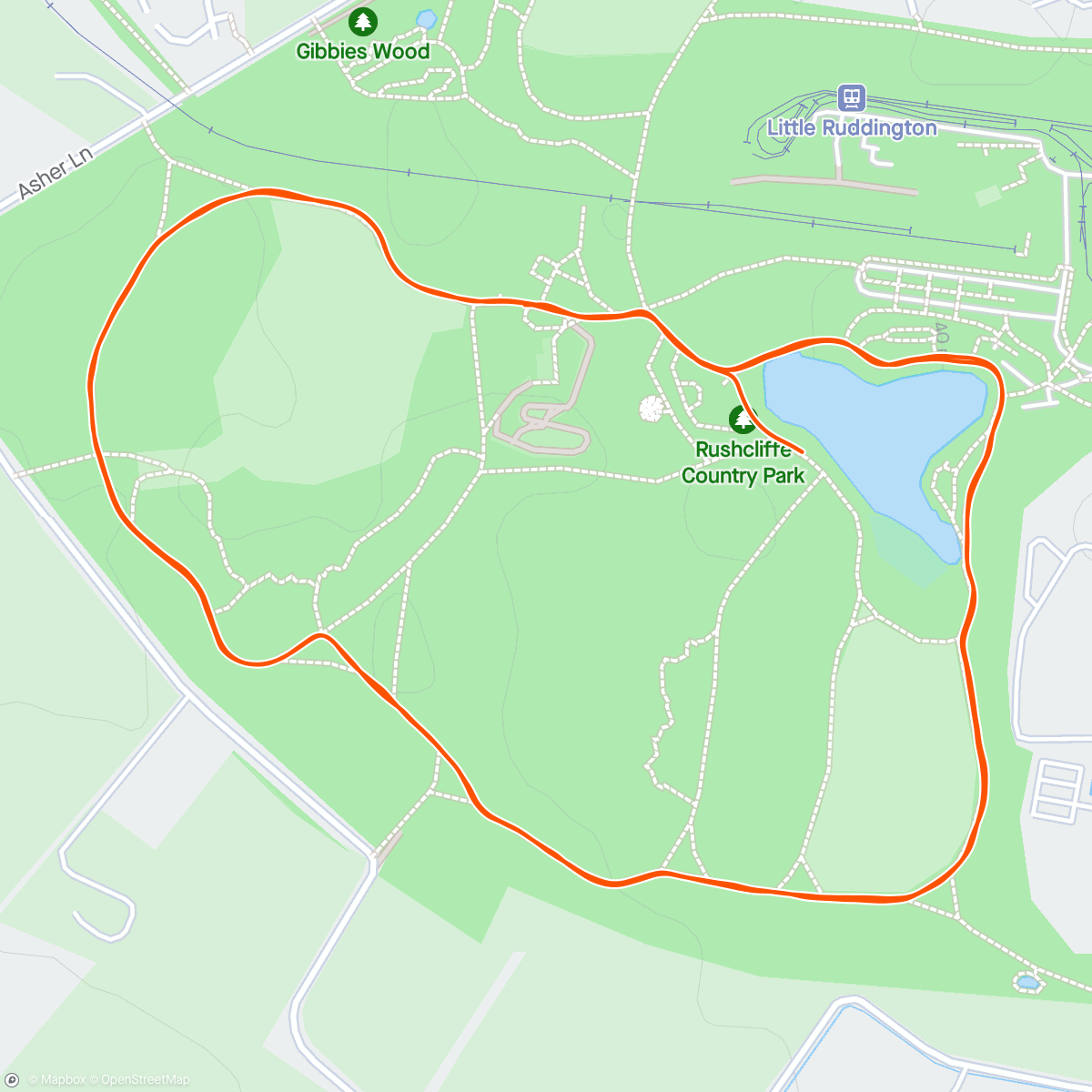 Map of the activity, Proper warm parkrun 🥵