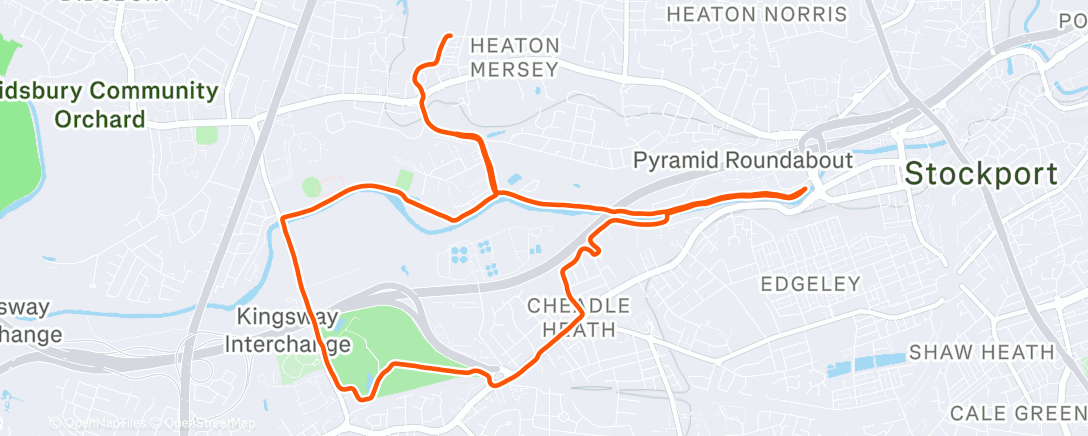 Map of the activity, Morning Run