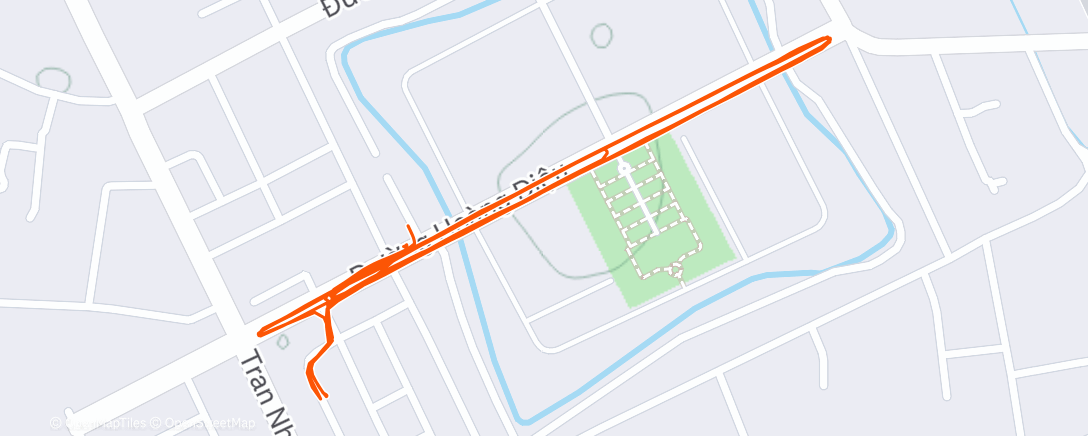 Map of the activity, Evening Run