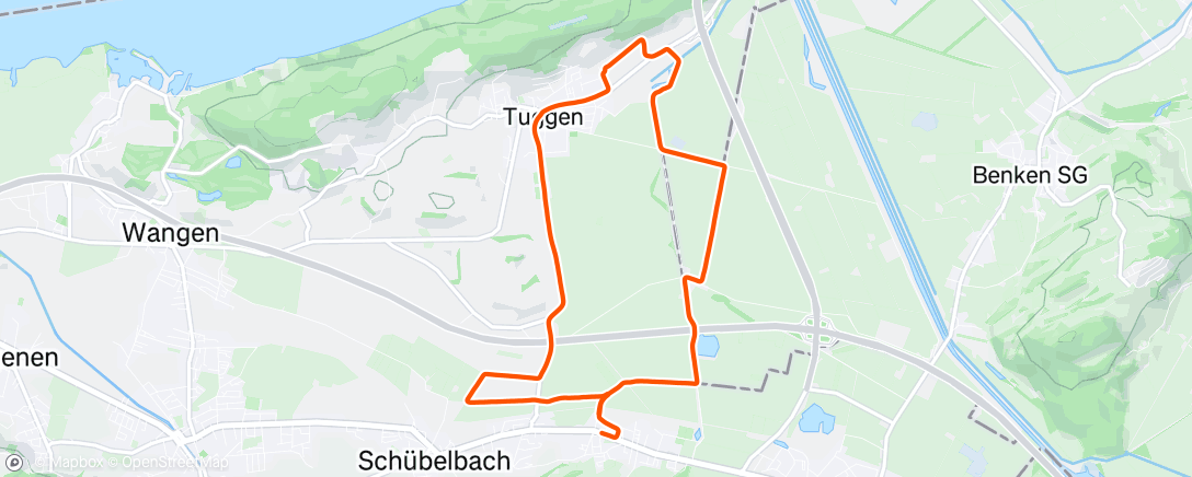 Map of the activity, Afternoon Run